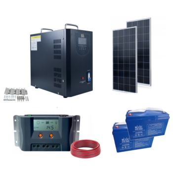 ZESTAW SOLARNY ELEKTROWNIA 2000VA 2XGEL100AH PV-360W