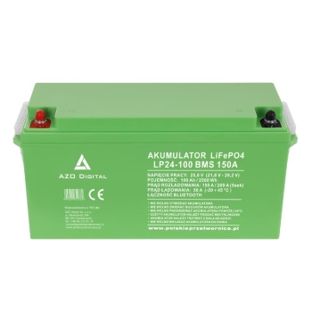 Akumulator LiFePO4 LP24-100 100Ah 24V 150A Bluetooth mata grzewcza
